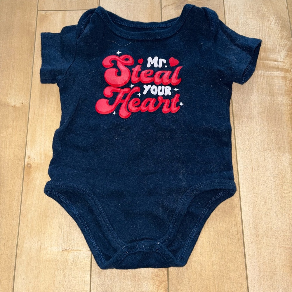 Navy Blue Baby Onesie - Mr. Steal Your Heart
